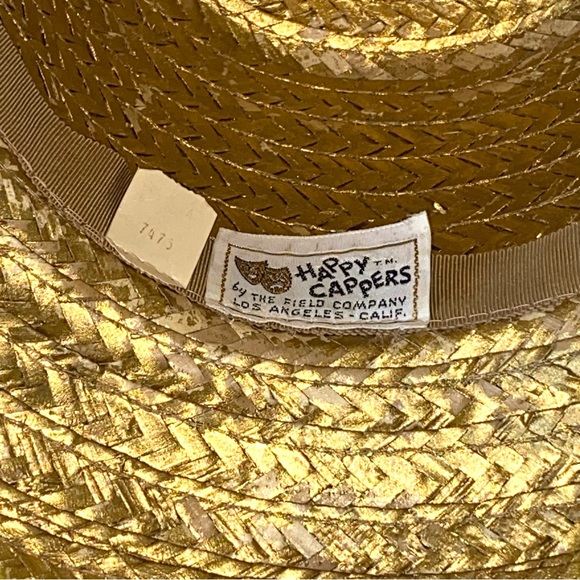 Vintage 1960s Happy Cappers Marabou Feather MCM Retro Mod Straw Hat - Yellow - Picture 8 of 10